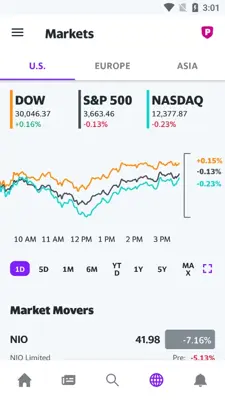 Yahoo Finance android App screenshot 0